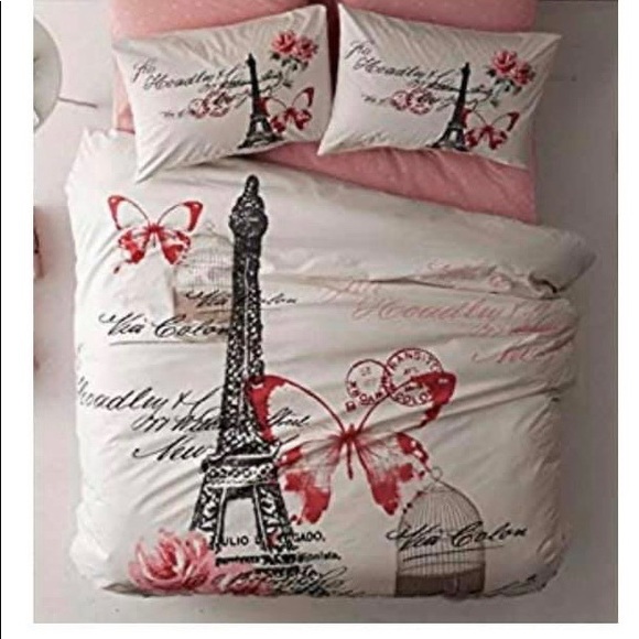 Bedding Queen Paris Duvet Cover And Sheet Set Poshmark